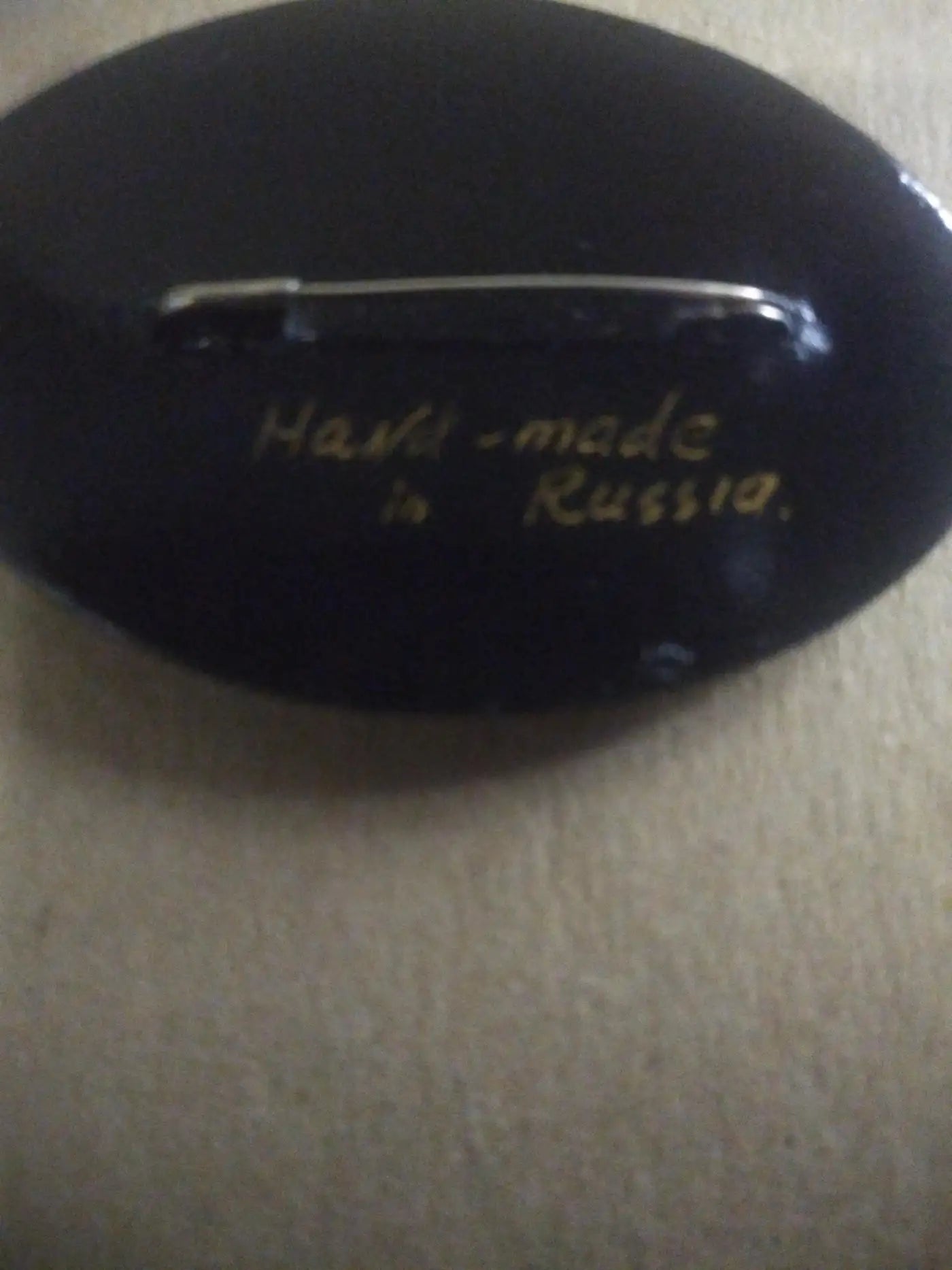 Hand-painted Russian Lacquered Box and pin