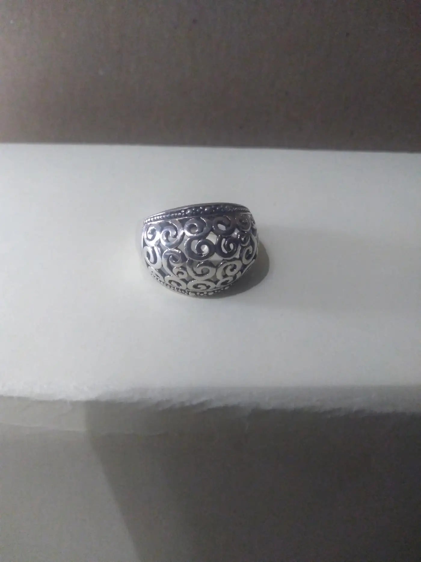 Sterling Silver Filligree Swirl Ring size 9.5