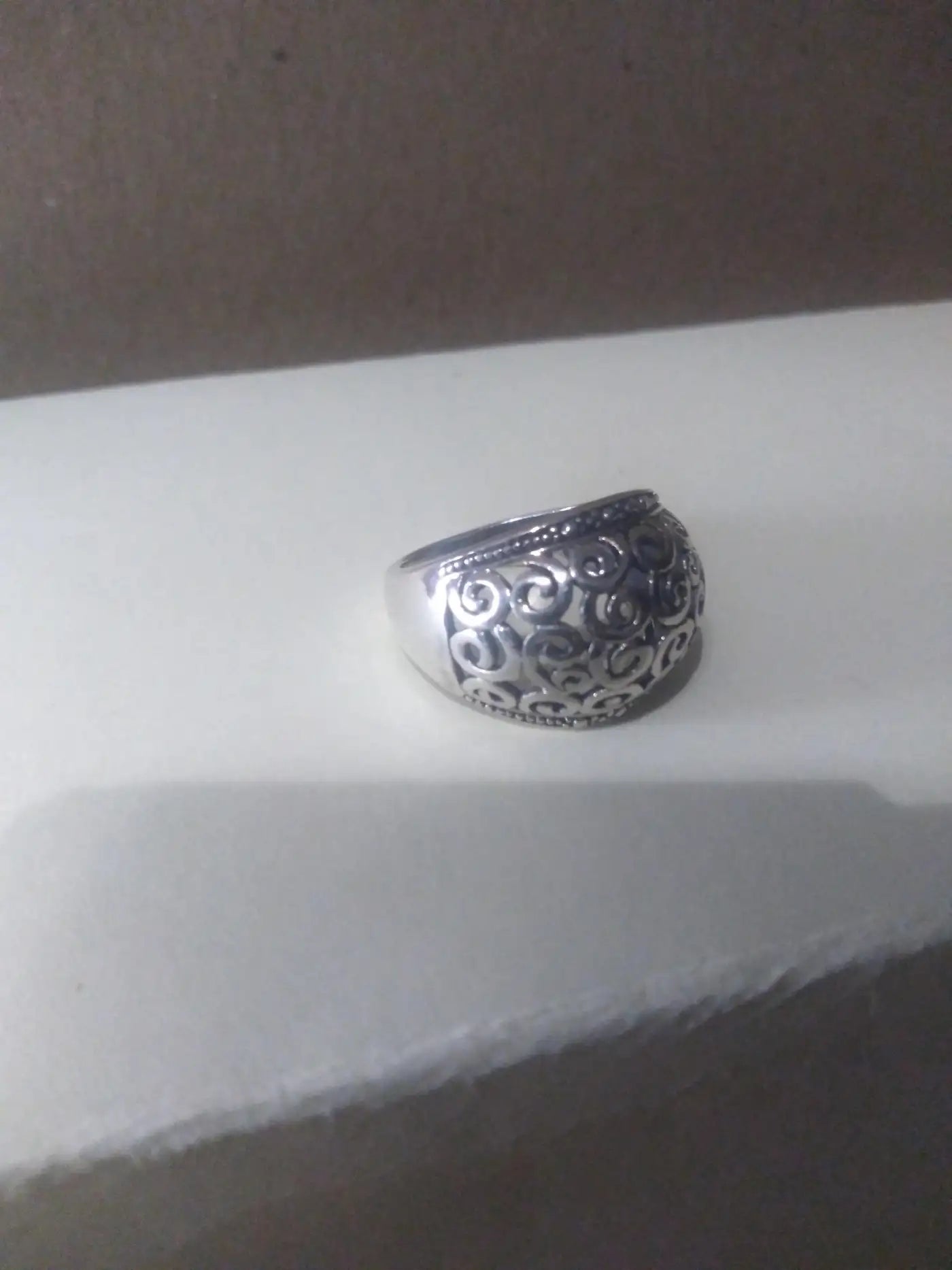 Sterling Silver Filligree Swirl Ring size 9.5