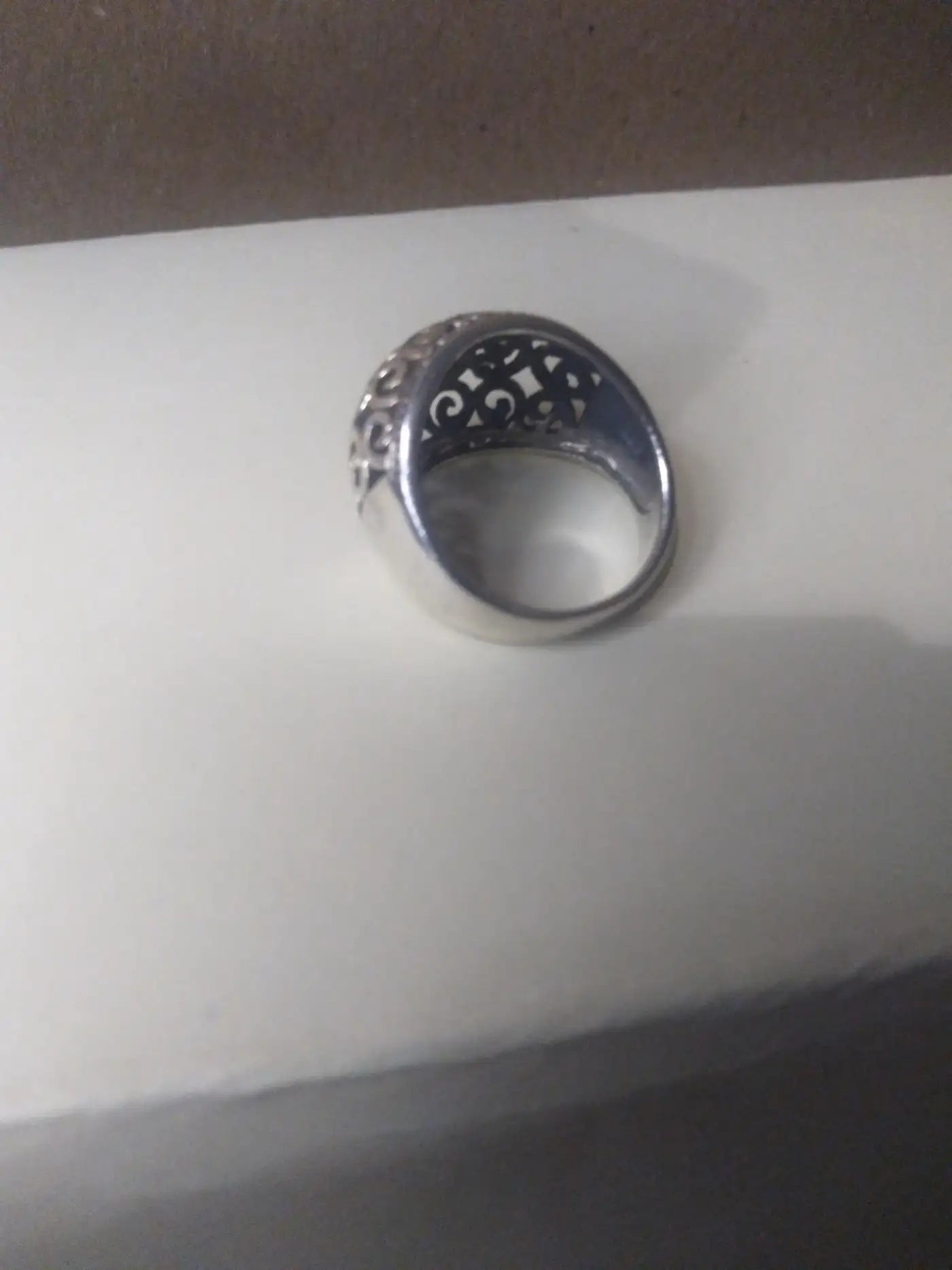 Sterling Silver Filligree Swirl Ring size 9.5