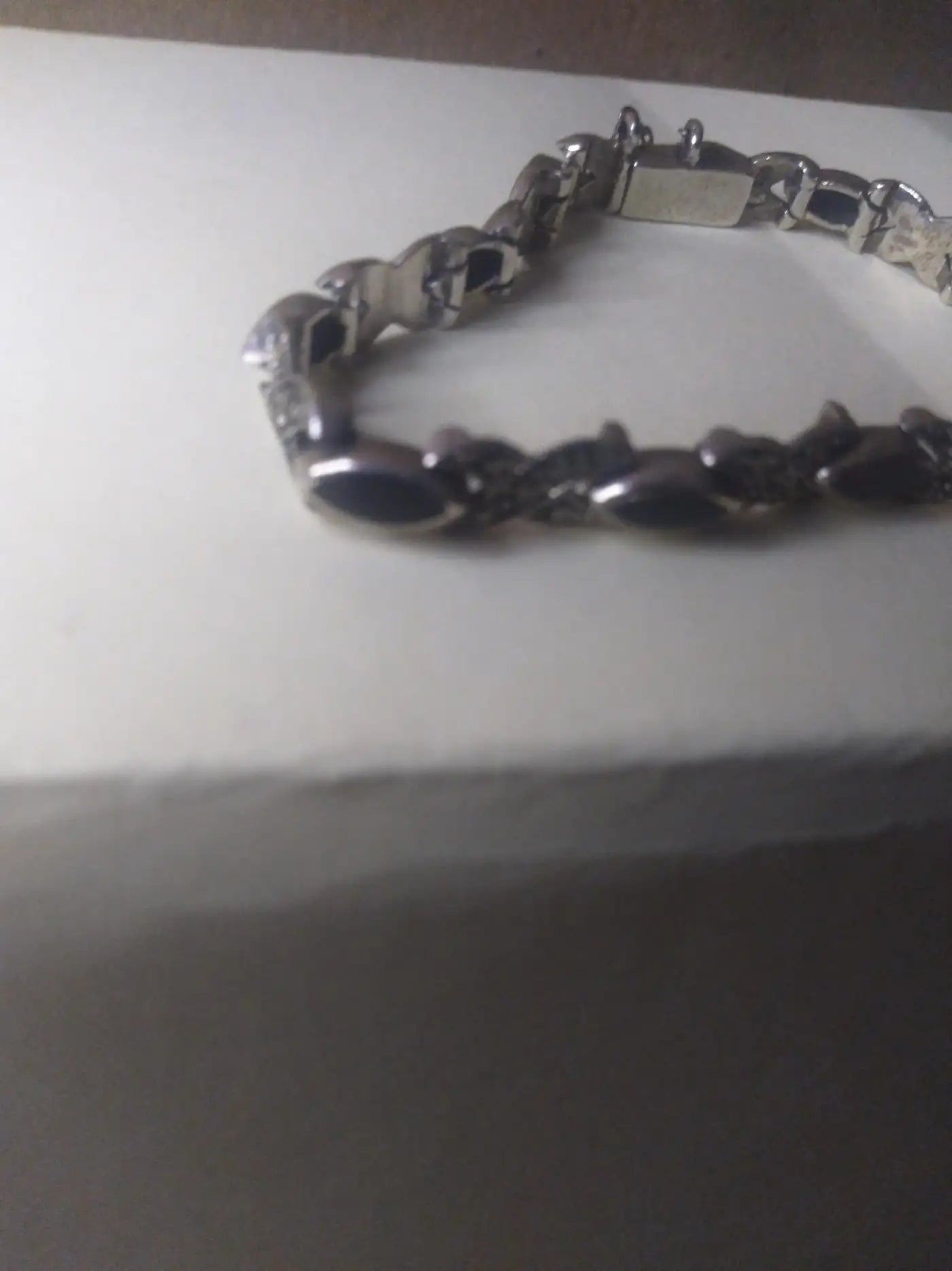 Beautiful.925 Sterling Silver and Onyx bracelet