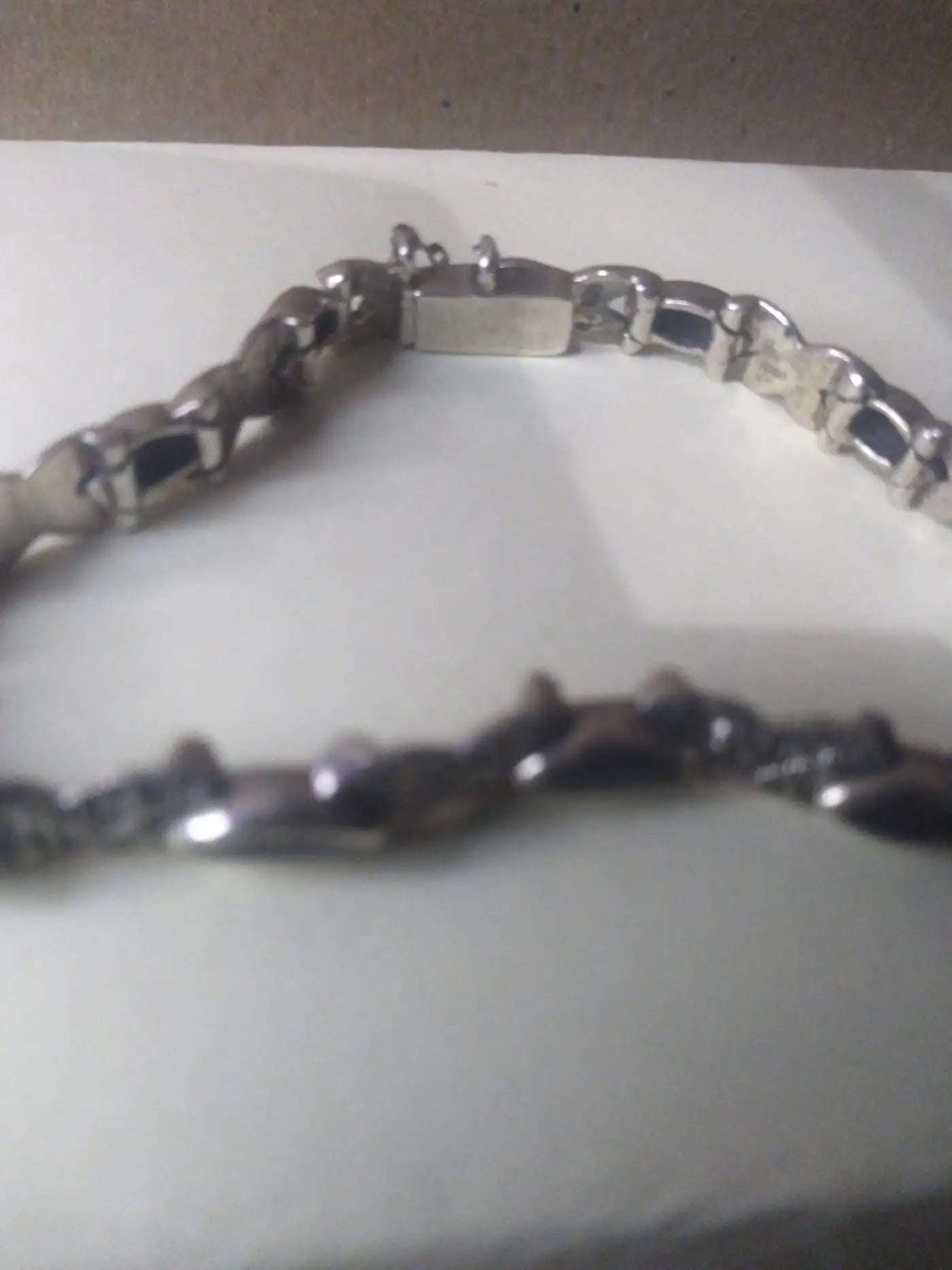 Beautiful.925 Sterling Silver and Onyx bracelet