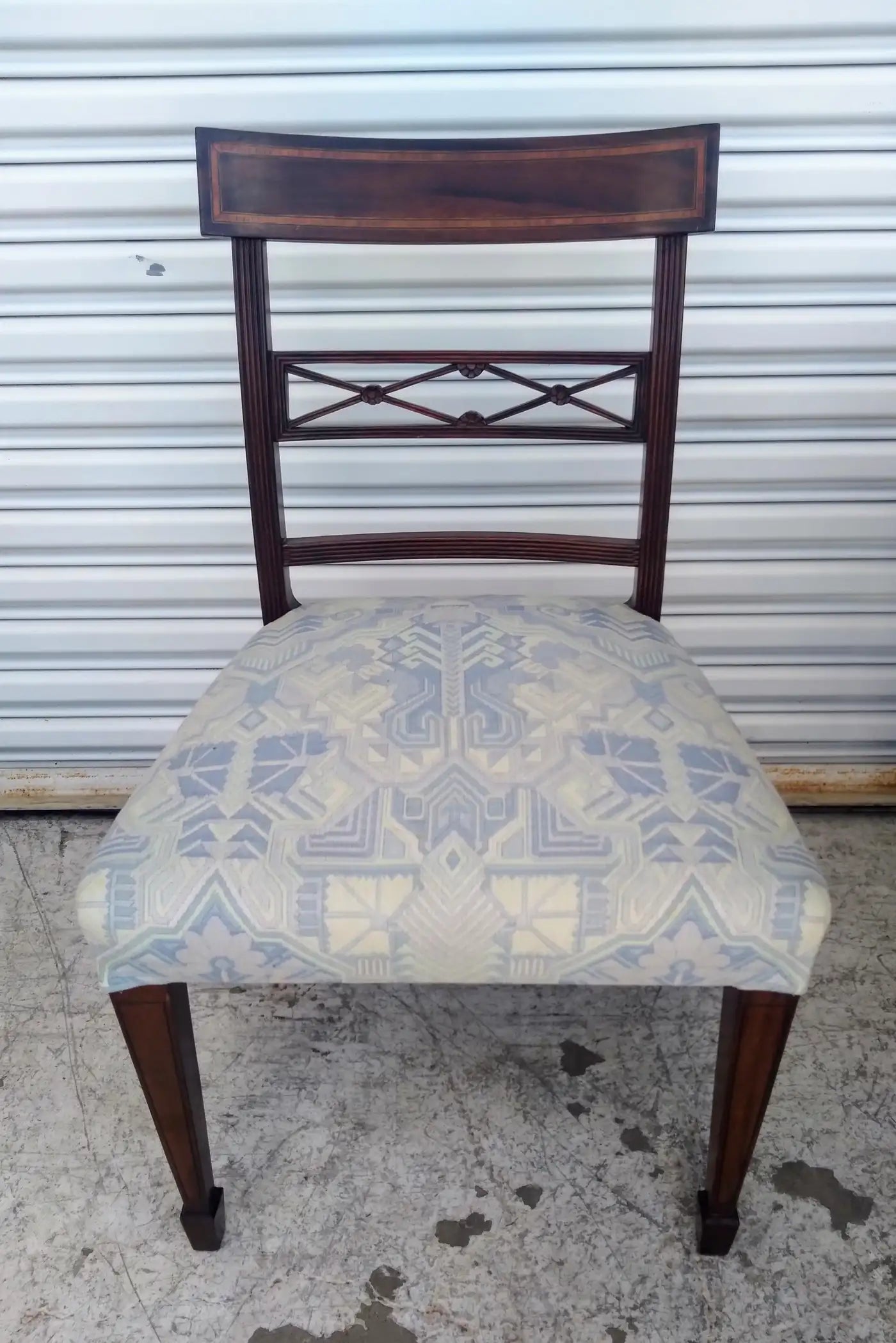 Set of 6 Regency Style Inlaid Mahogany Dining Chairs