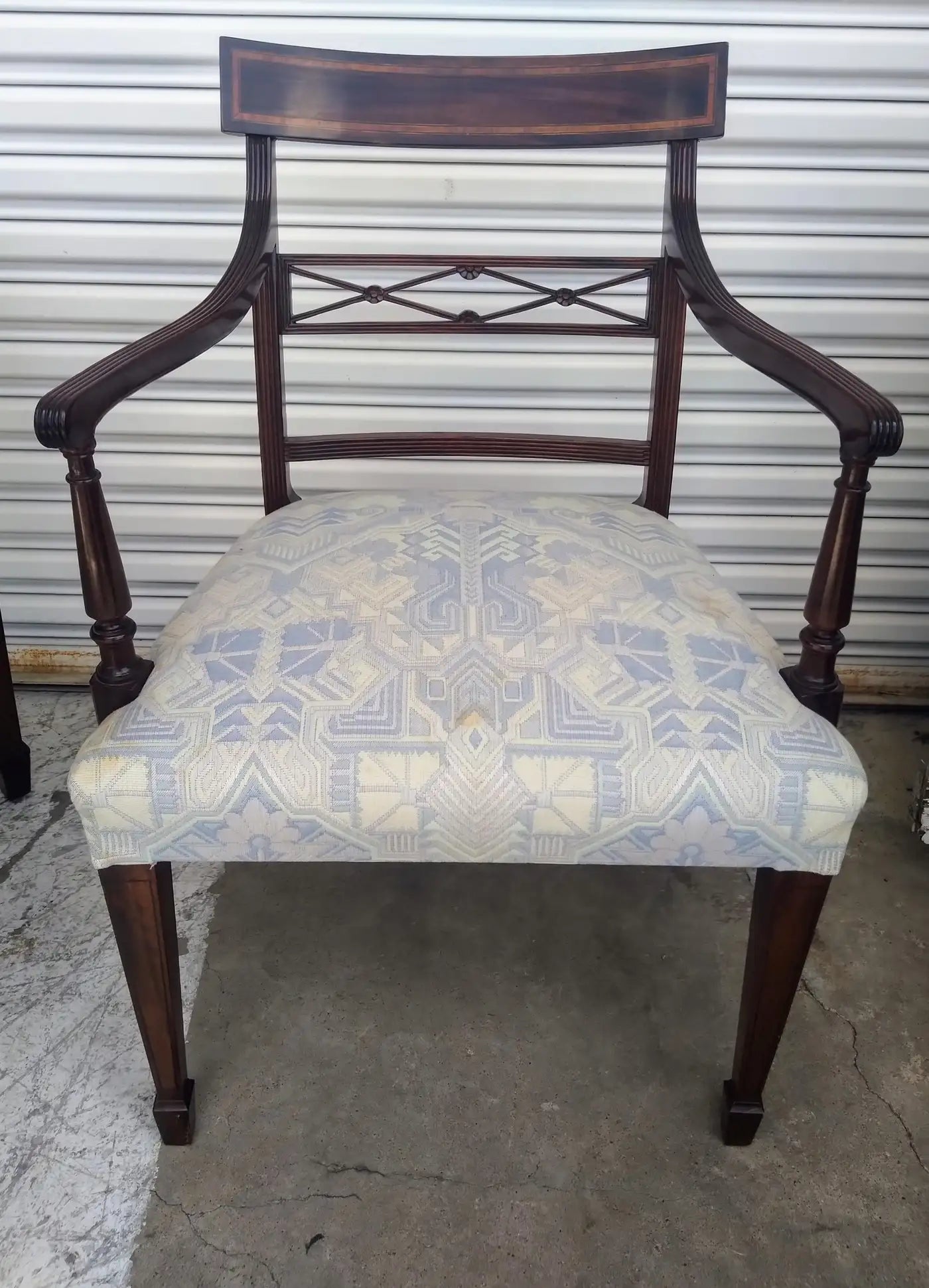 Set of 6 Regency Style Inlaid Mahogany Dining Chairs