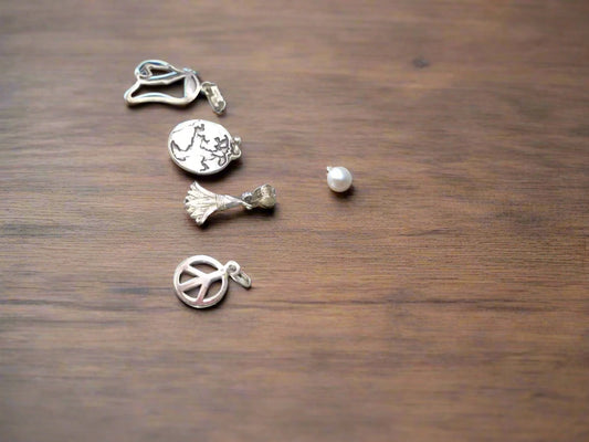 Set of 4 Sterling Silver Pendants