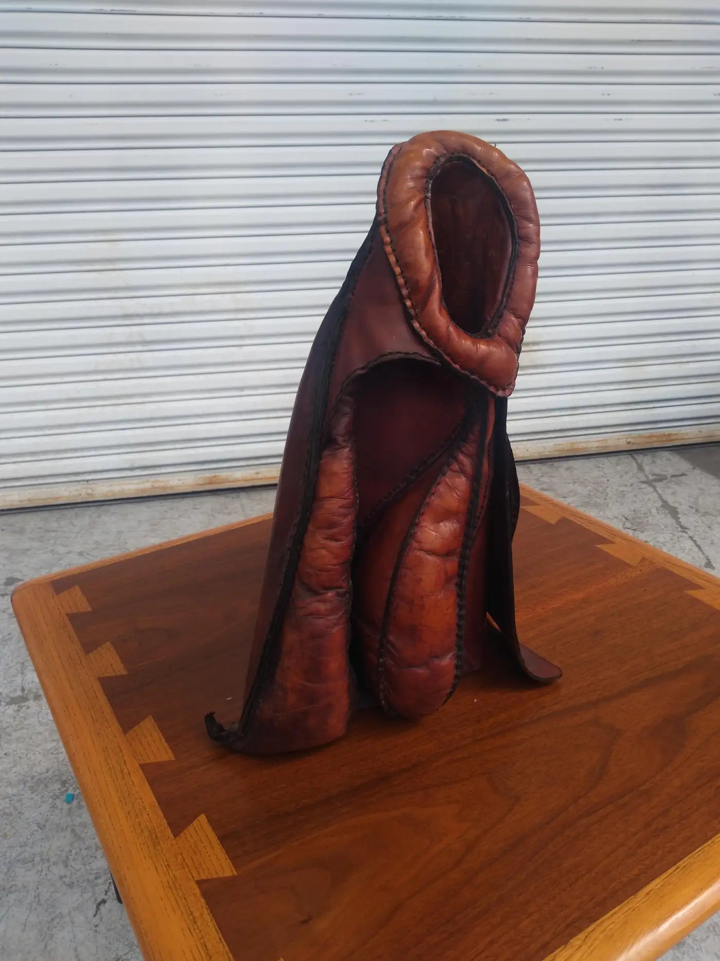 Abstract Deru Style Leather Sculpture