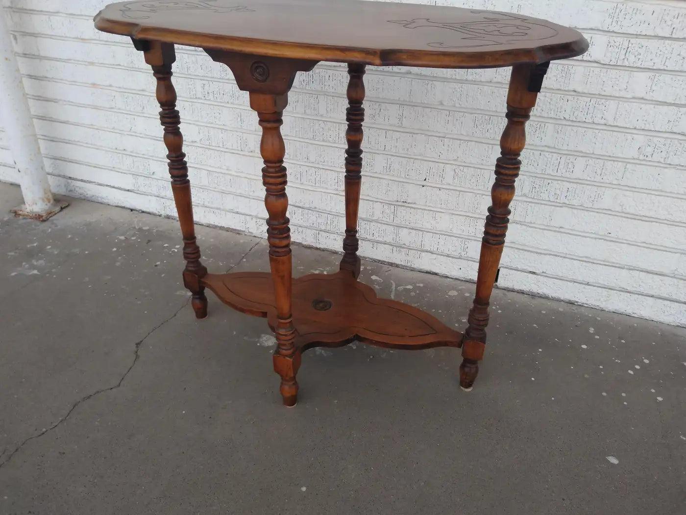 Antique Edwardian Walnut Side Table