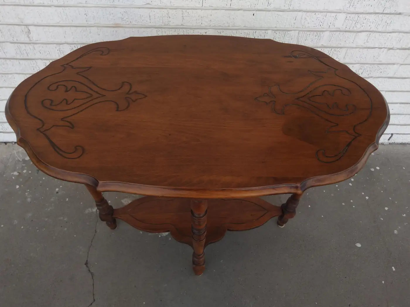 Antique Edwardian Walnut Side Table