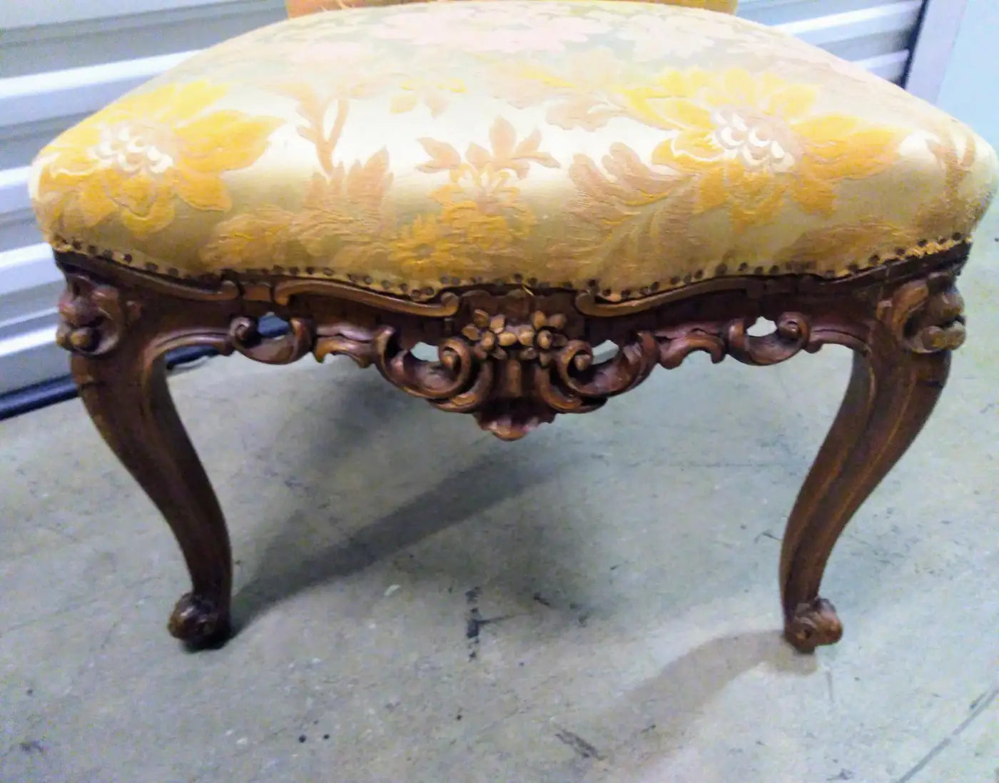 Pair of Early 19th Century Highly Carved Italian Slipper Chairs