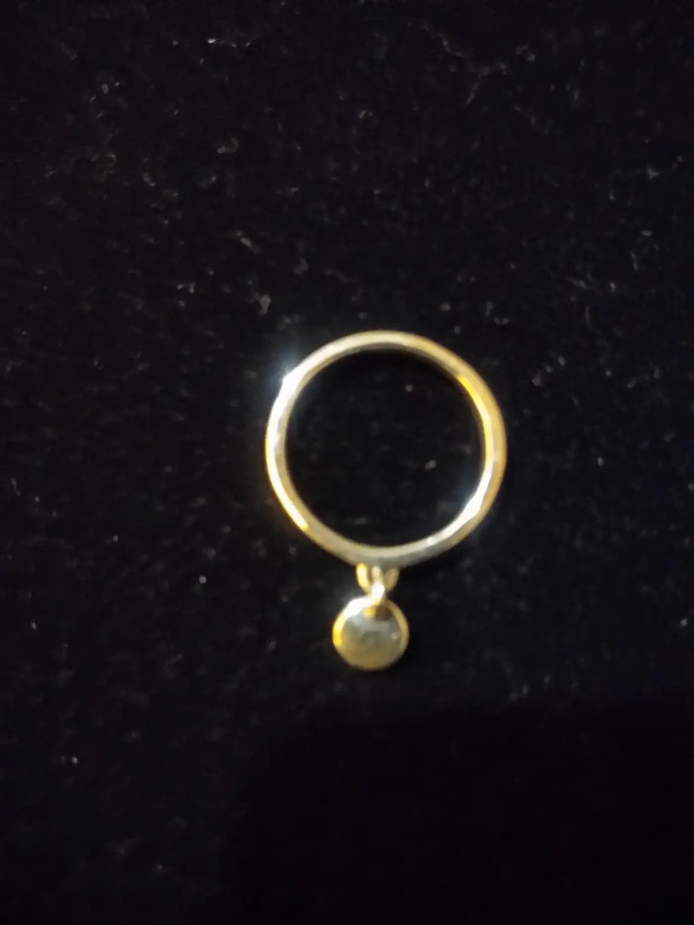 Sterling Silver Dangling Charm Ring size 7