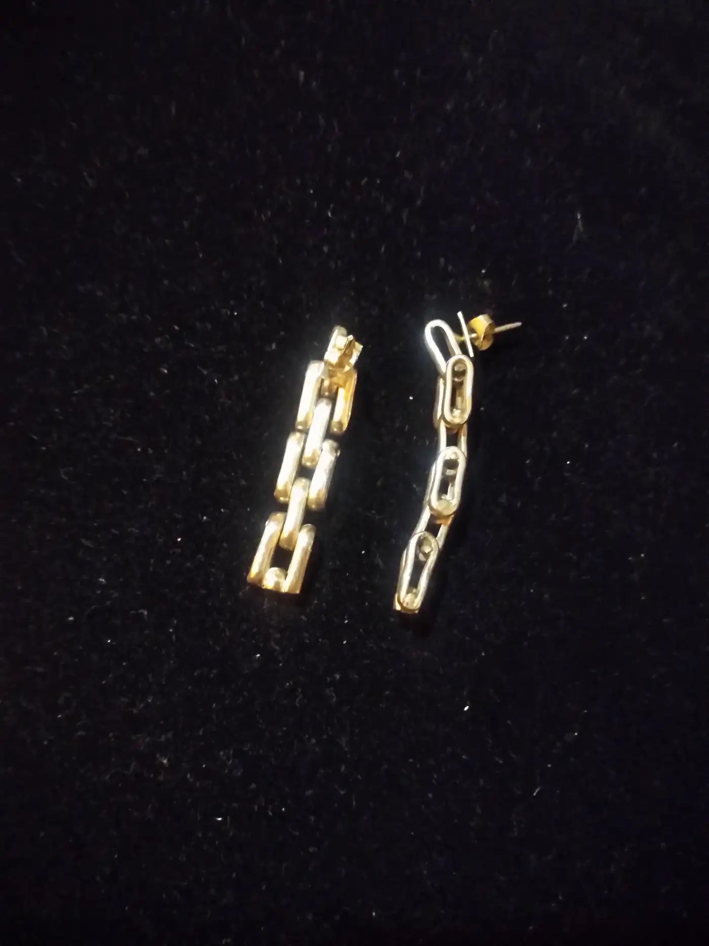 Pair of Sterling Silver Chain Link Earrings