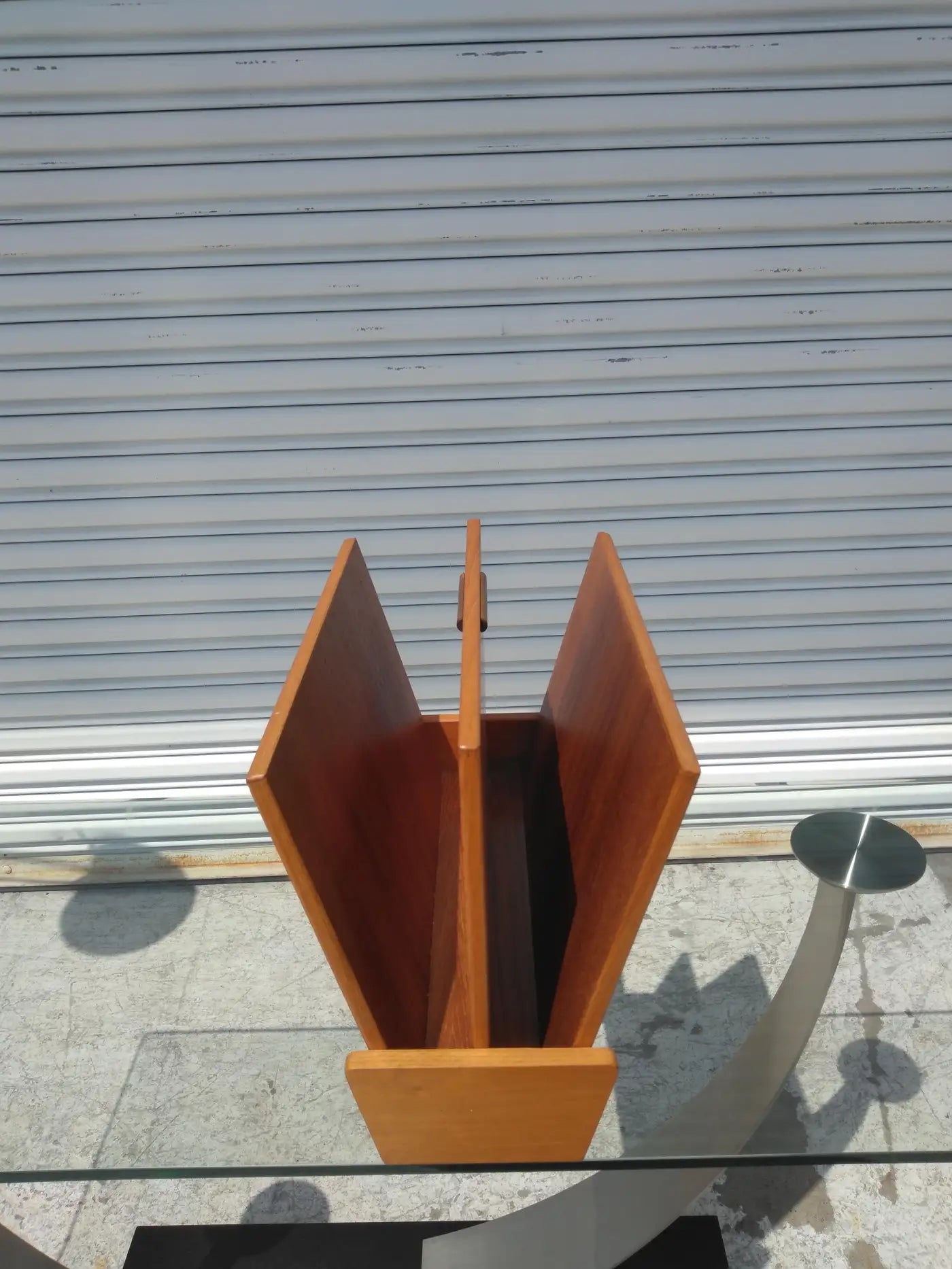 Mid Century Danish Teak Magazine Rack