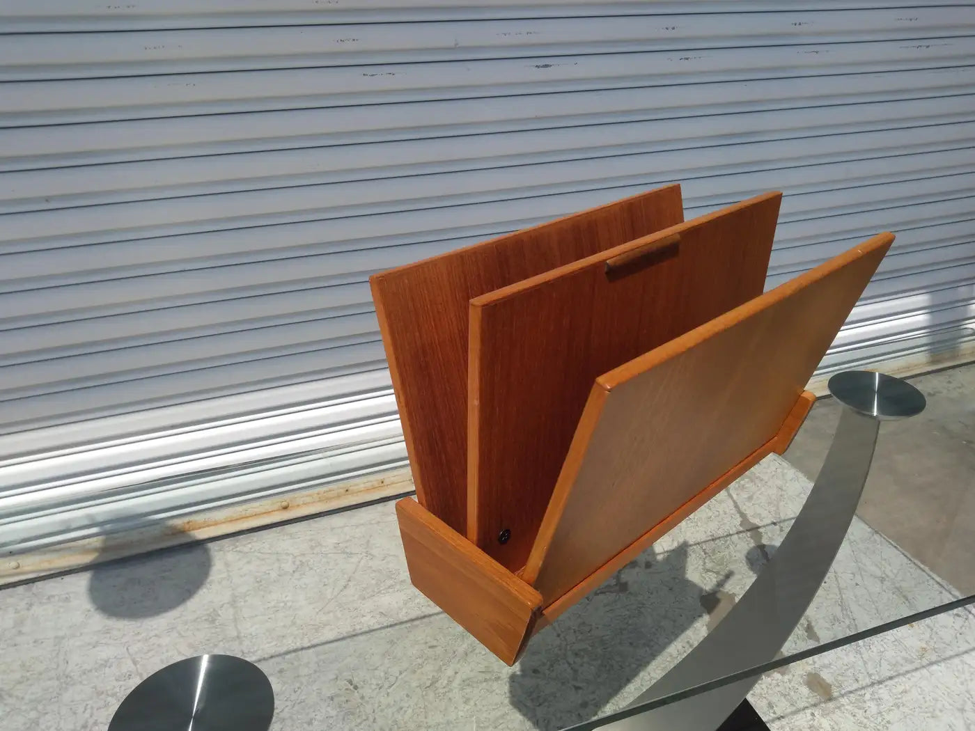 Mid Century Danish Teak Magazine Rack