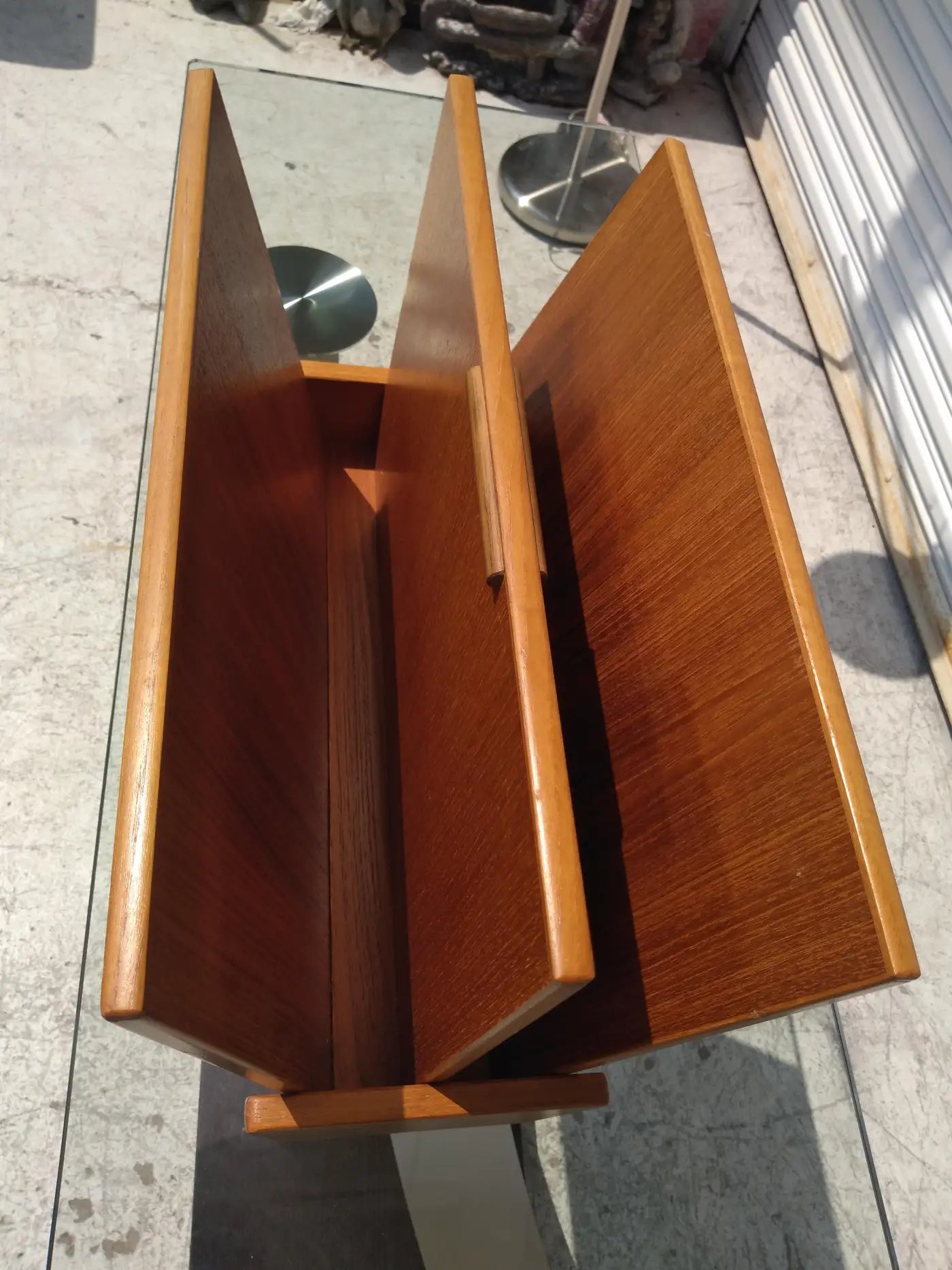 Mid Century Danish Teak Magazine Rack