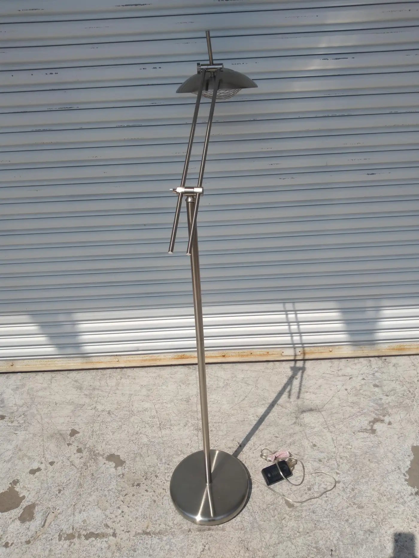 Modern Brushed Nickel Adjustable Floor Lamp