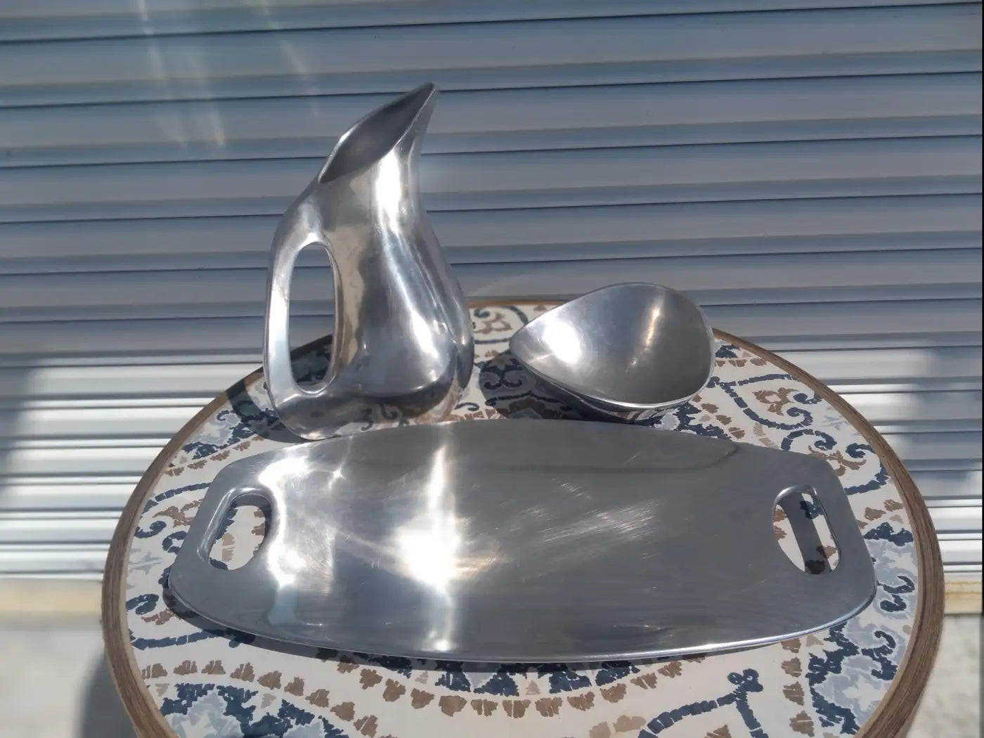 3 pc. Nambe and Wilton Pewter Serving Set