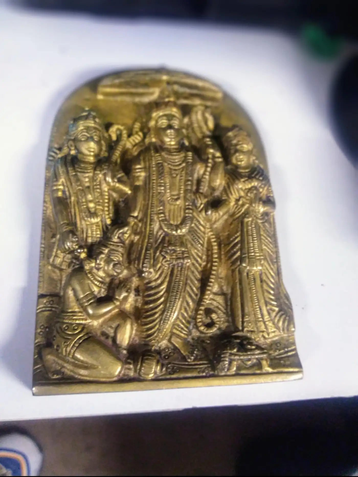 Heavy Brass Cast Ram Darbar Plaque