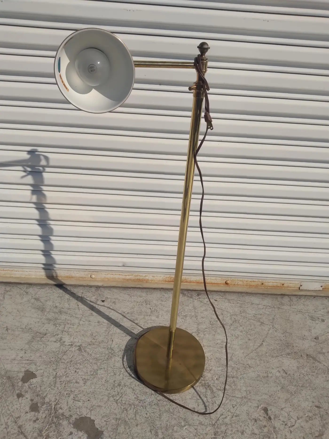 Stiffel Brass Swivel Arm Floor Lamp