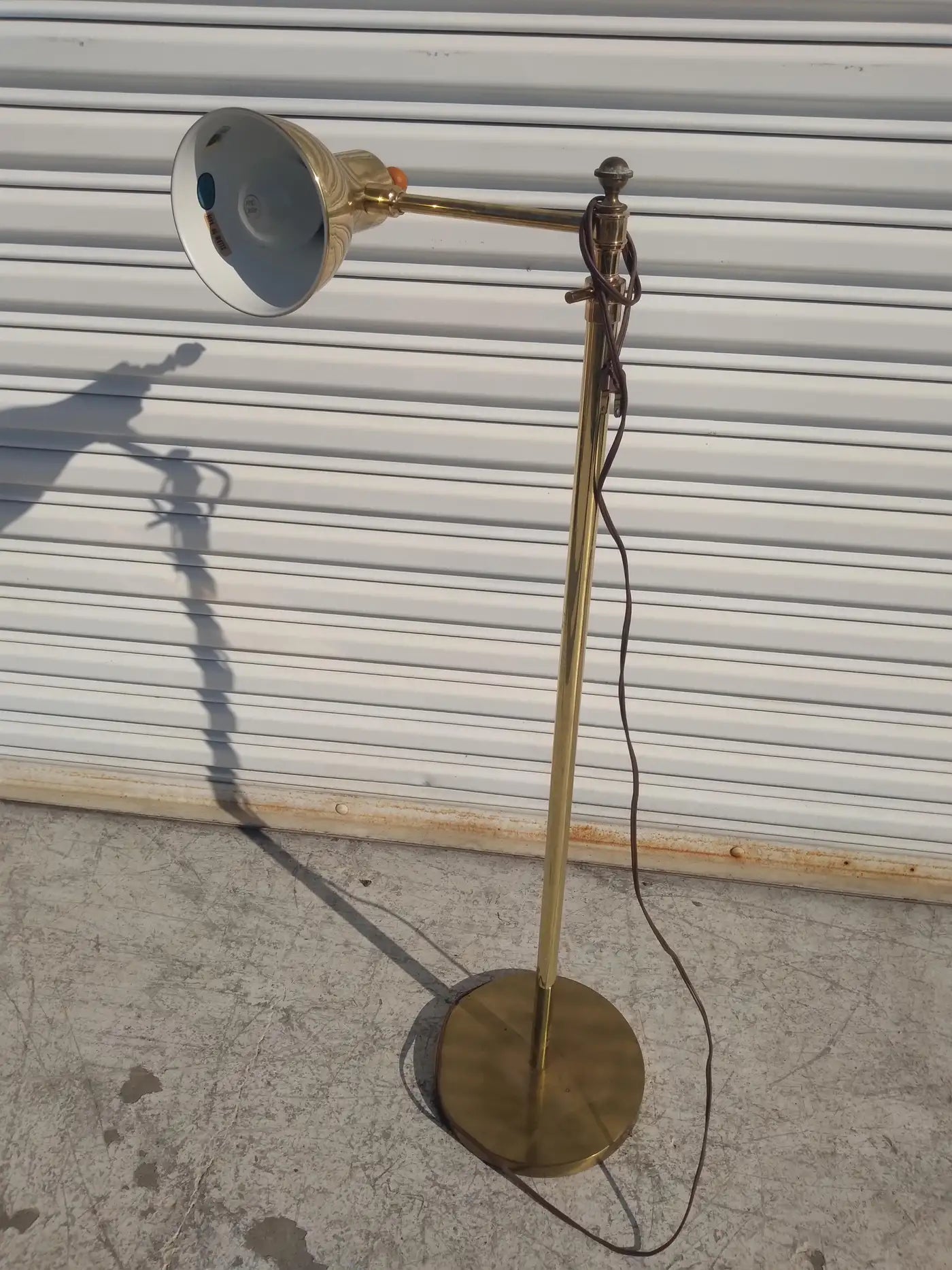 Stiffel Brass Swivel Arm Floor Lamp