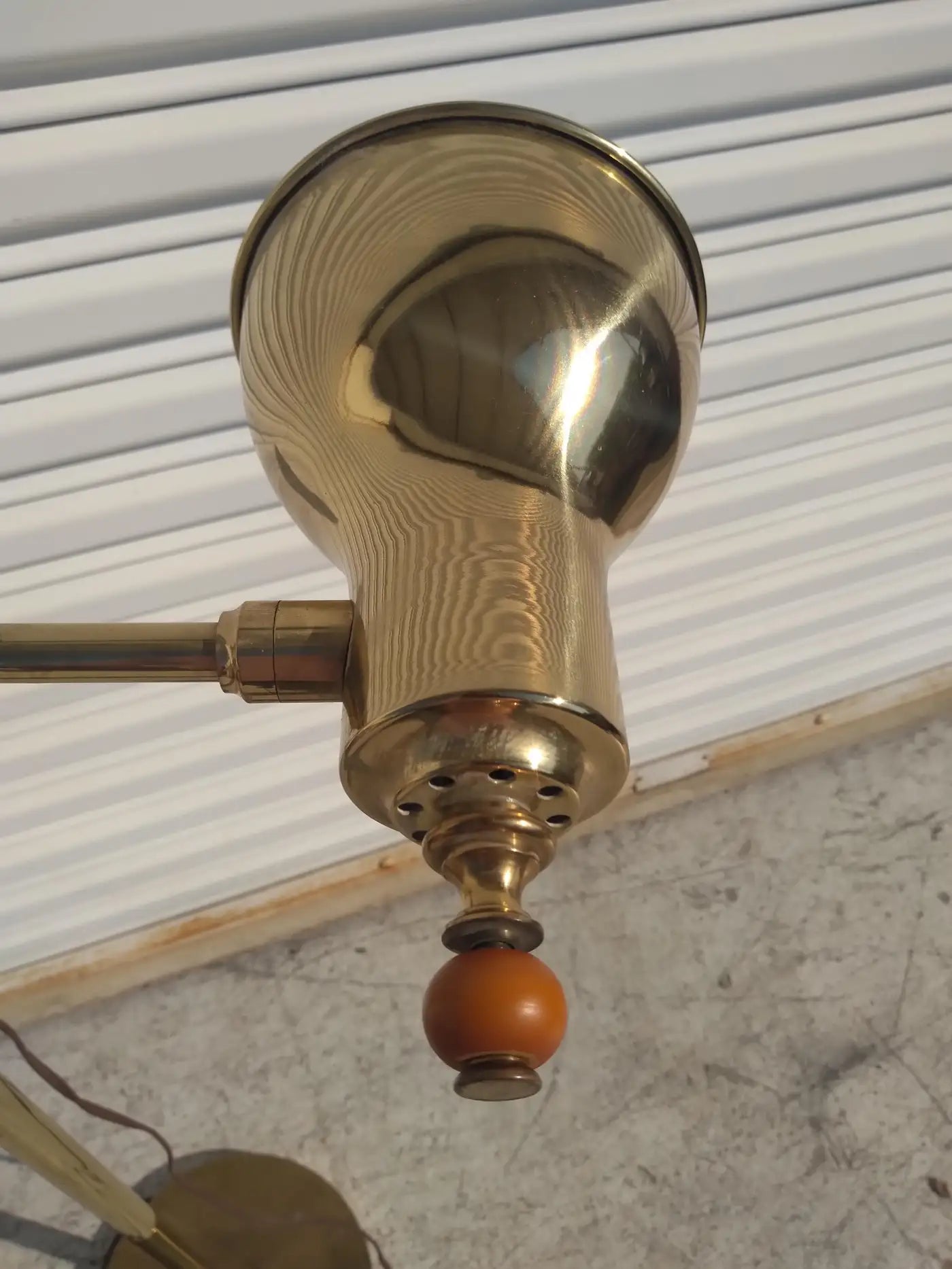 Stiffel Brass Swivel Arm Floor Lamp