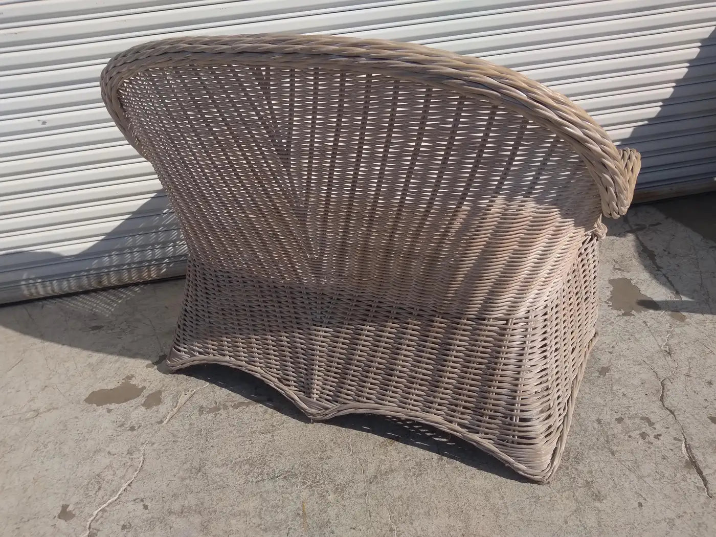 Boho Chic Bamboo and Rattan Settee