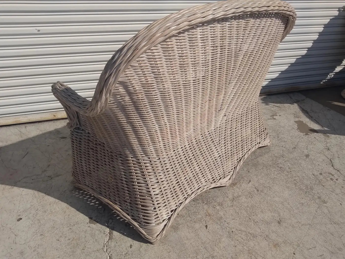 Boho Chic Bamboo and Rattan Settee