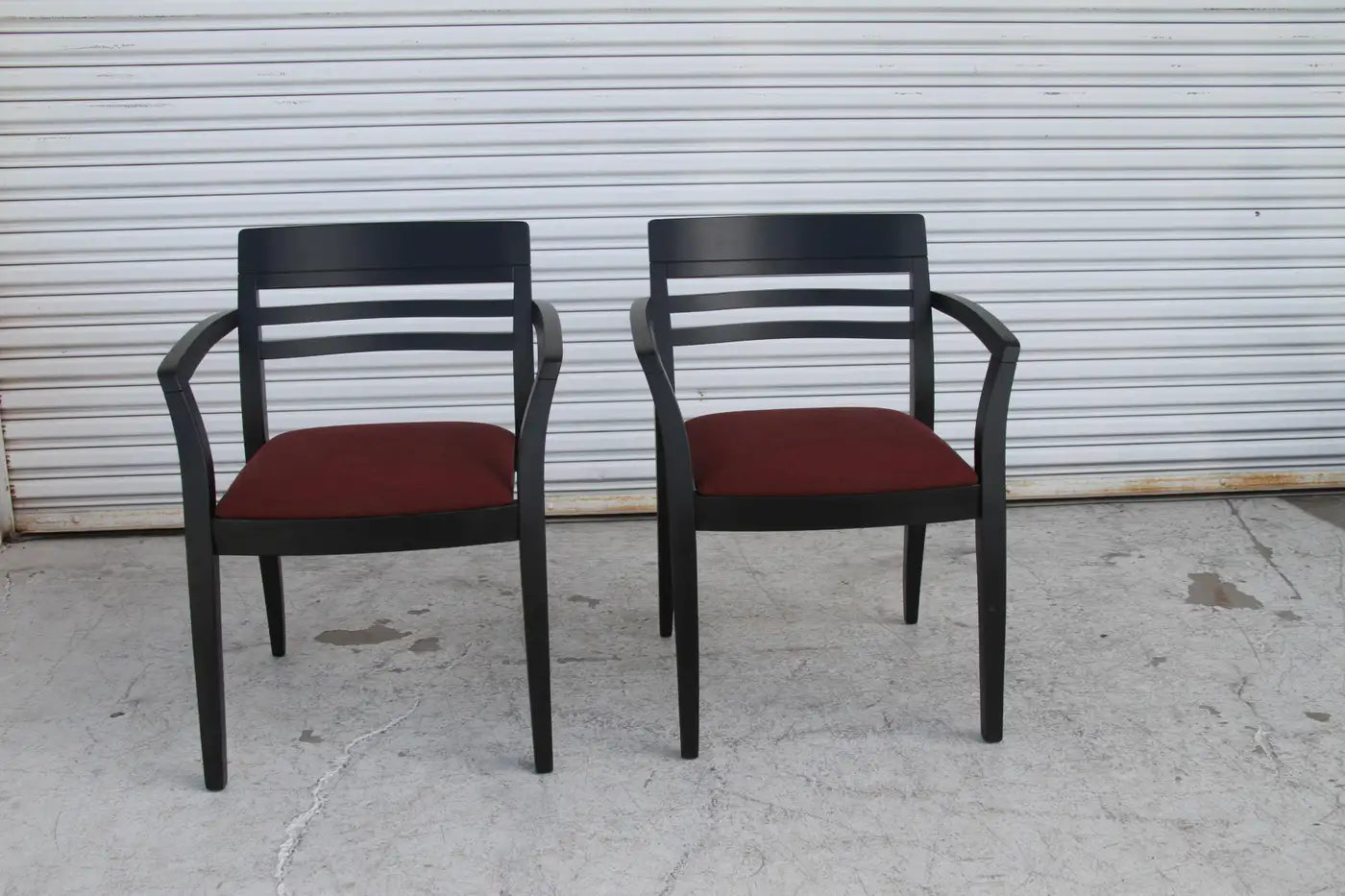 Brayton Designs Ebonized Guest Armchairs