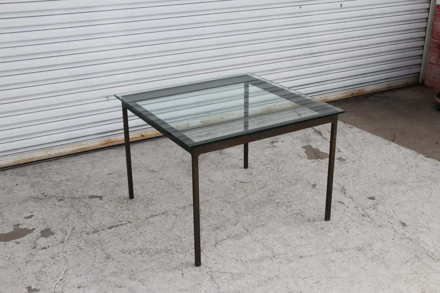 Nicos Zographos Bronze Base Coffee Table w/ Glass top