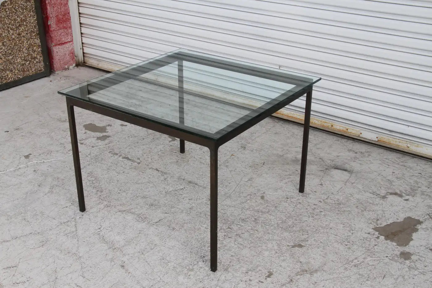 Nicos Zographos Bronze Base Coffee Table w/ Glass top