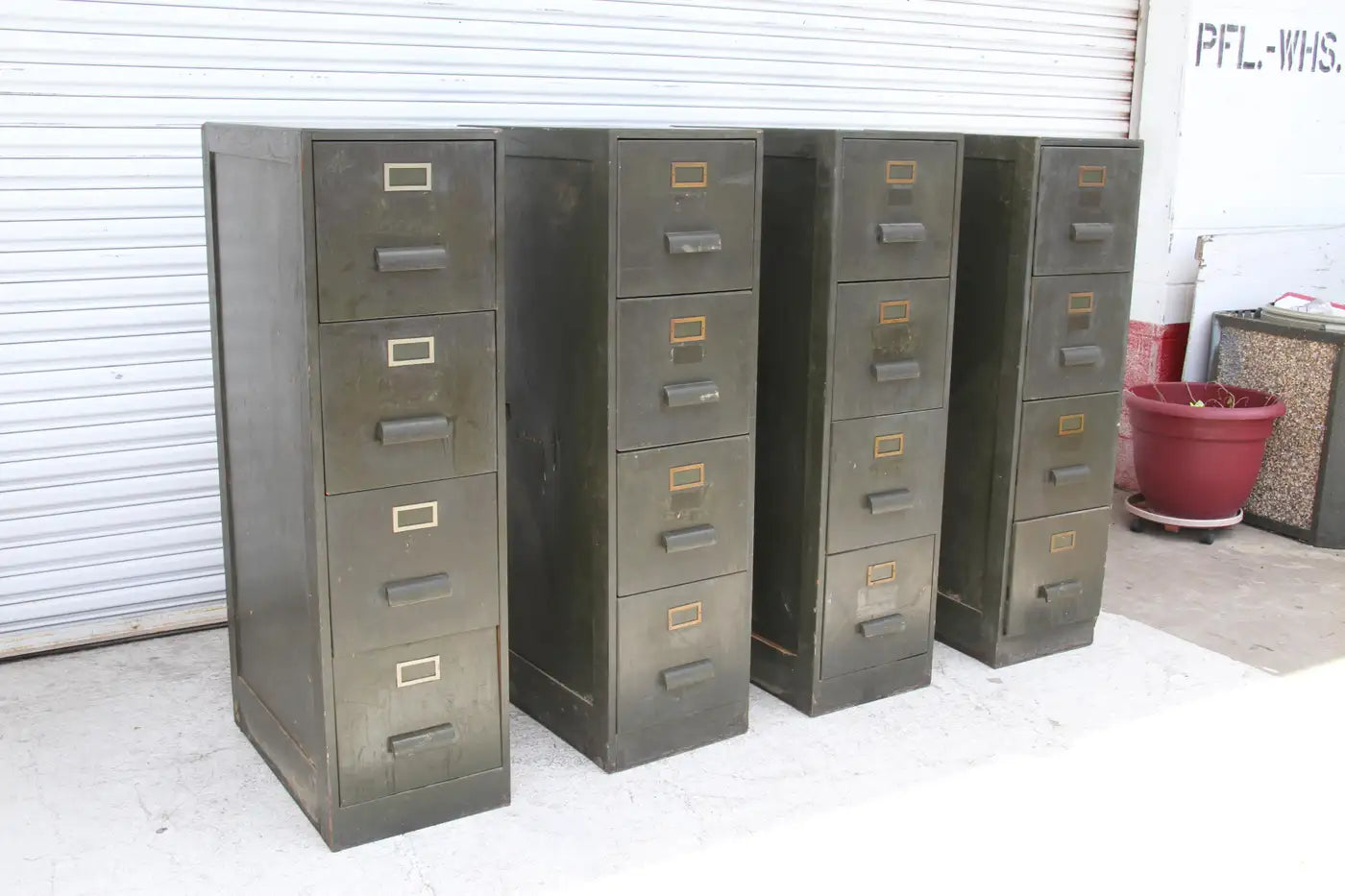 4 Drawer Painted Wood File Cabinets