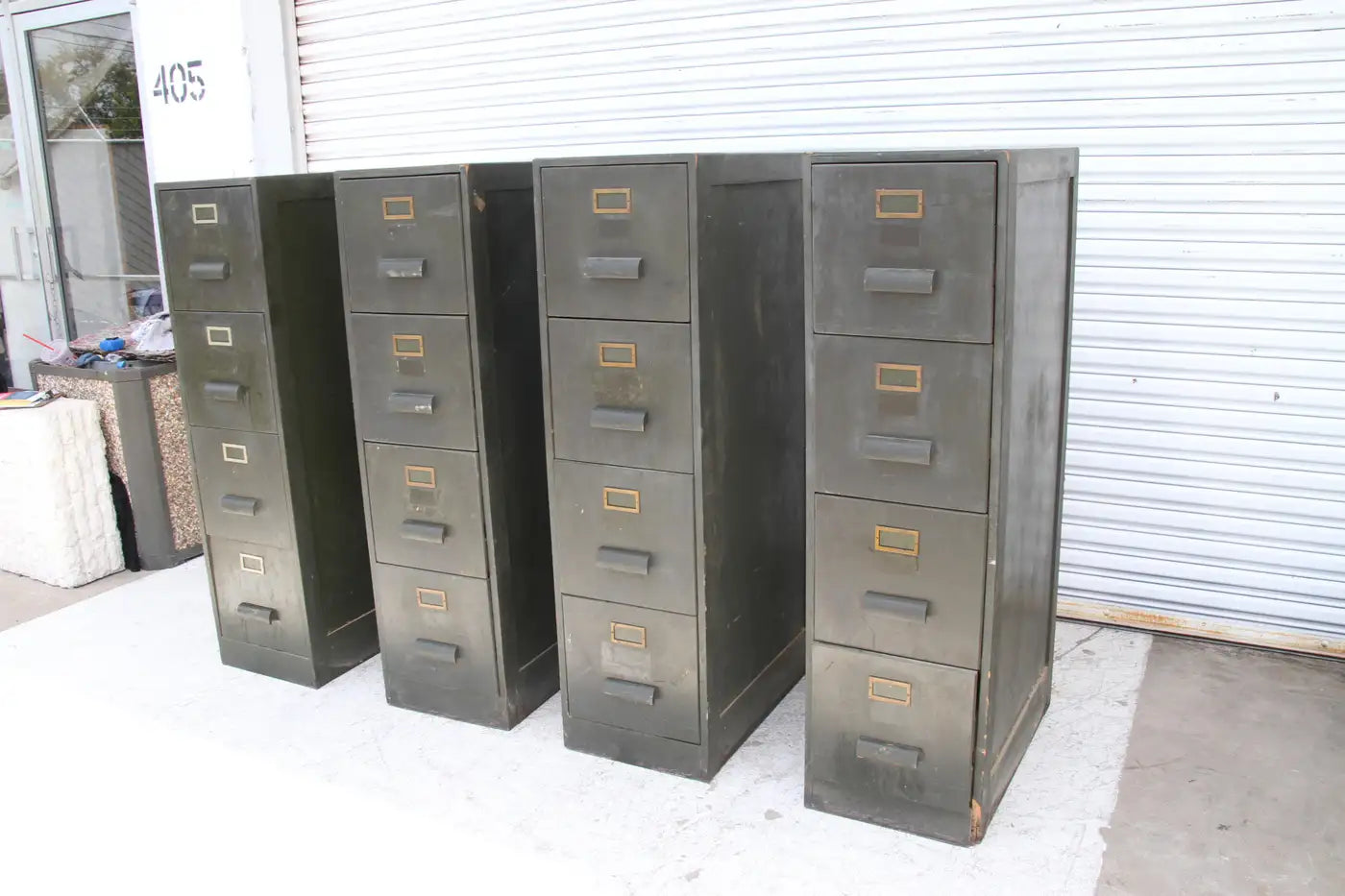 4 Drawer Painted Wood File Cabinets