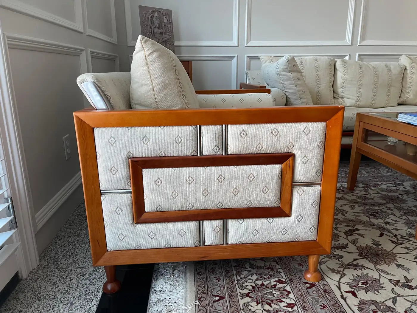 Mid-Century Teak Sofa from Spain