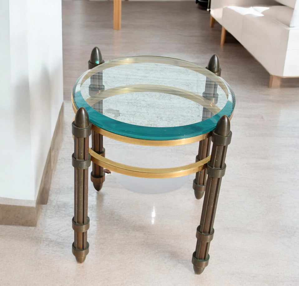 Italian bronze glass table