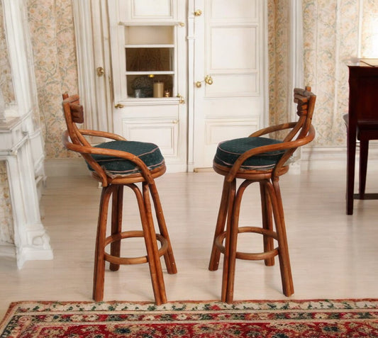 Midcentury Paul Frankl Style Stools with Swivel