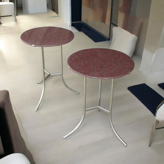 Pair of Granite Cedric Hartman Side Tables