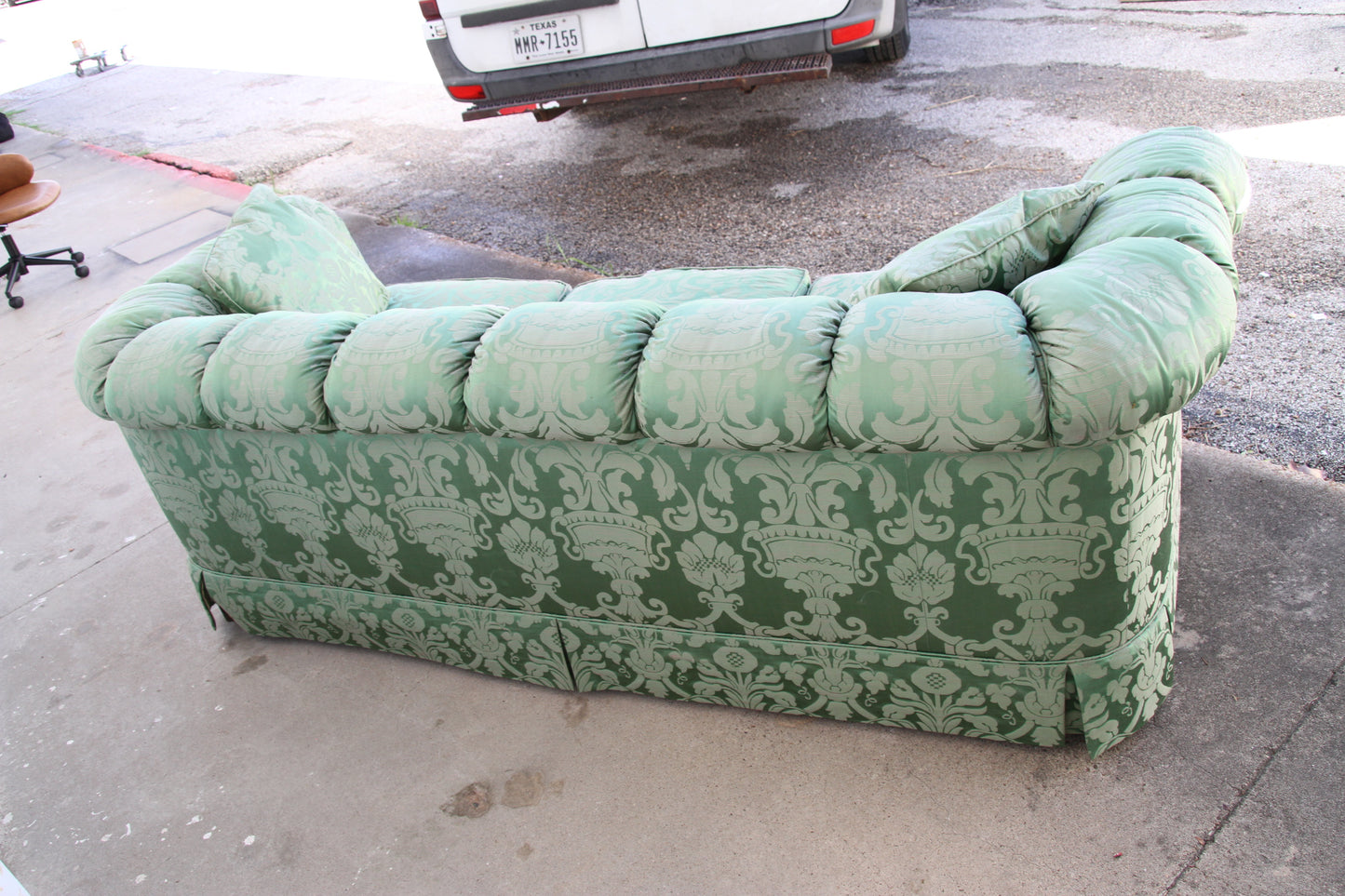 Baker Green Floral Pattern Three Seater Traditional Sofa