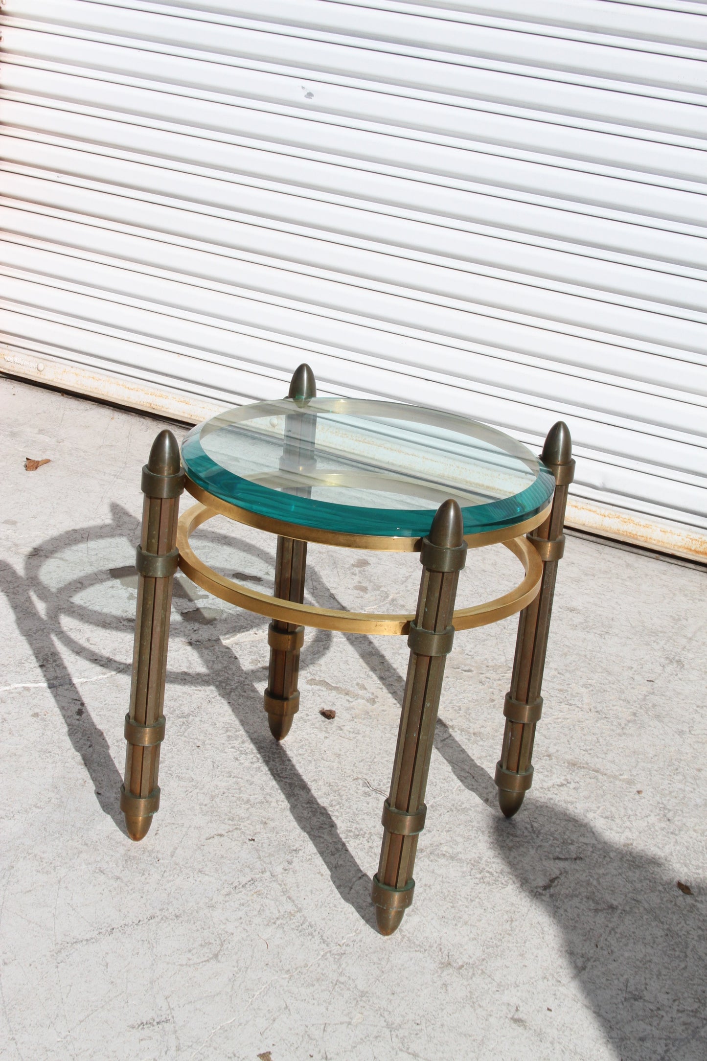 Italian bronze glass table