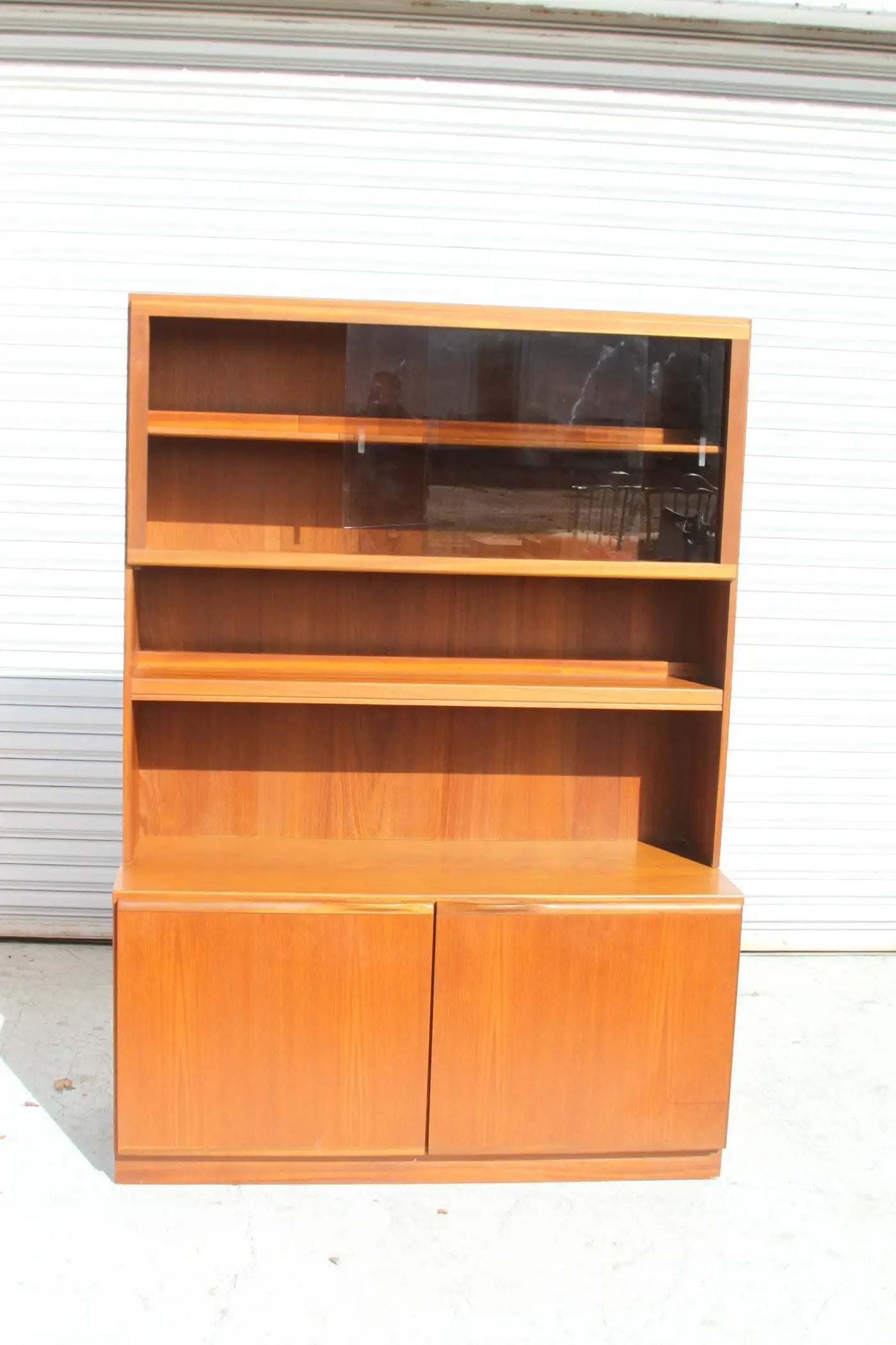 Danish Teak Bookcase with Cabinet