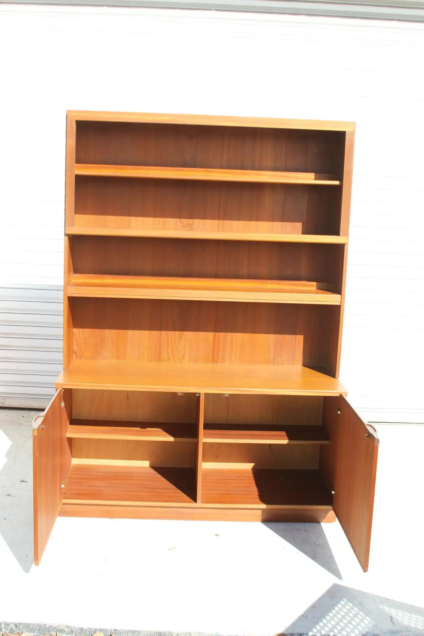 Danish Teak Bookcase with Cabinet