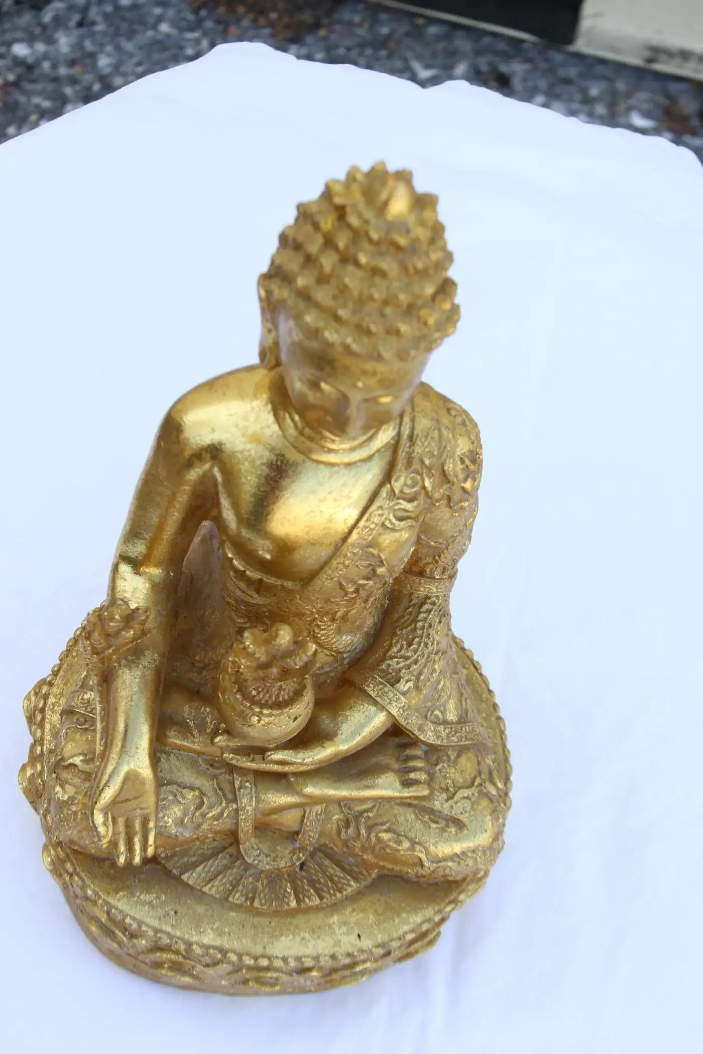 Gilted Bronze Meditating Buddha