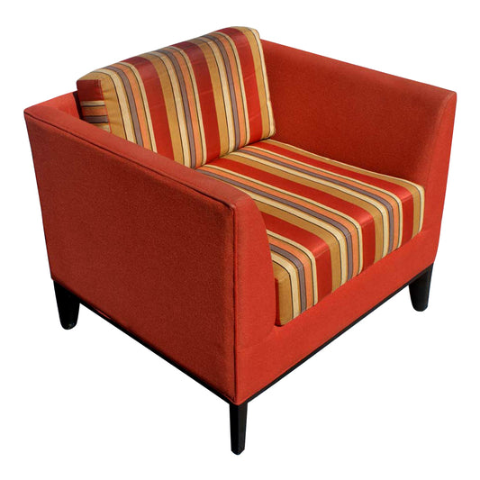 Bernhardt Vintage Lounge Arm Chair Orange