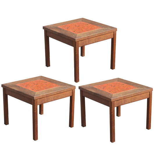 (3) John Keal Brown Saltman Side End Tables