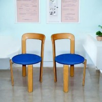 Stendig Bruno Rey Stacking Oak Chairs