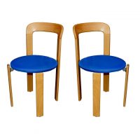 Stendig Bruno Rey Stacking Oak Chairs