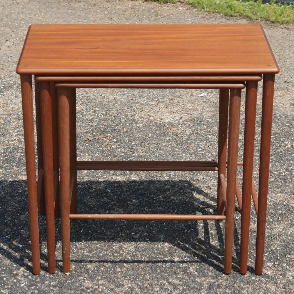 (3) Vintage Danish Grete Jalk Nesting Side End Tables