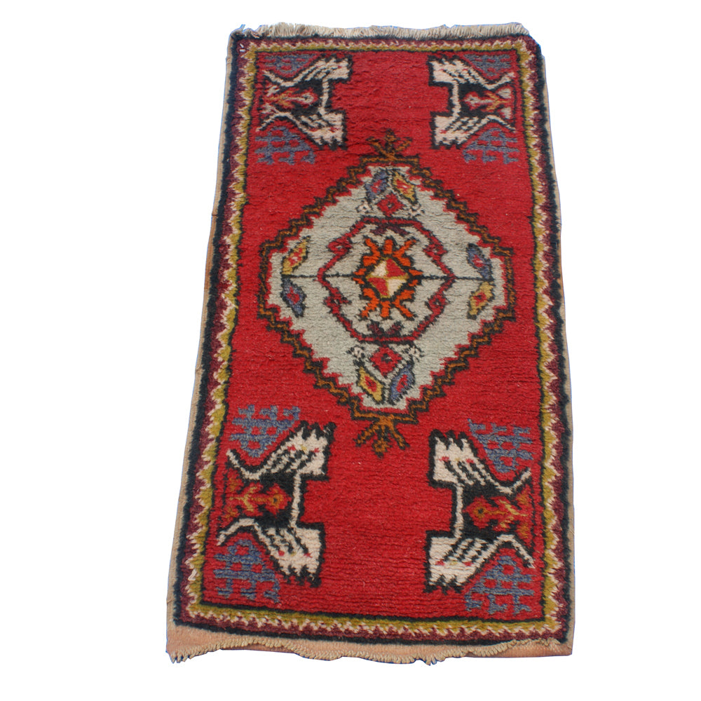 20″ x 38″ Woven Anatolian Wool Turkish Rug