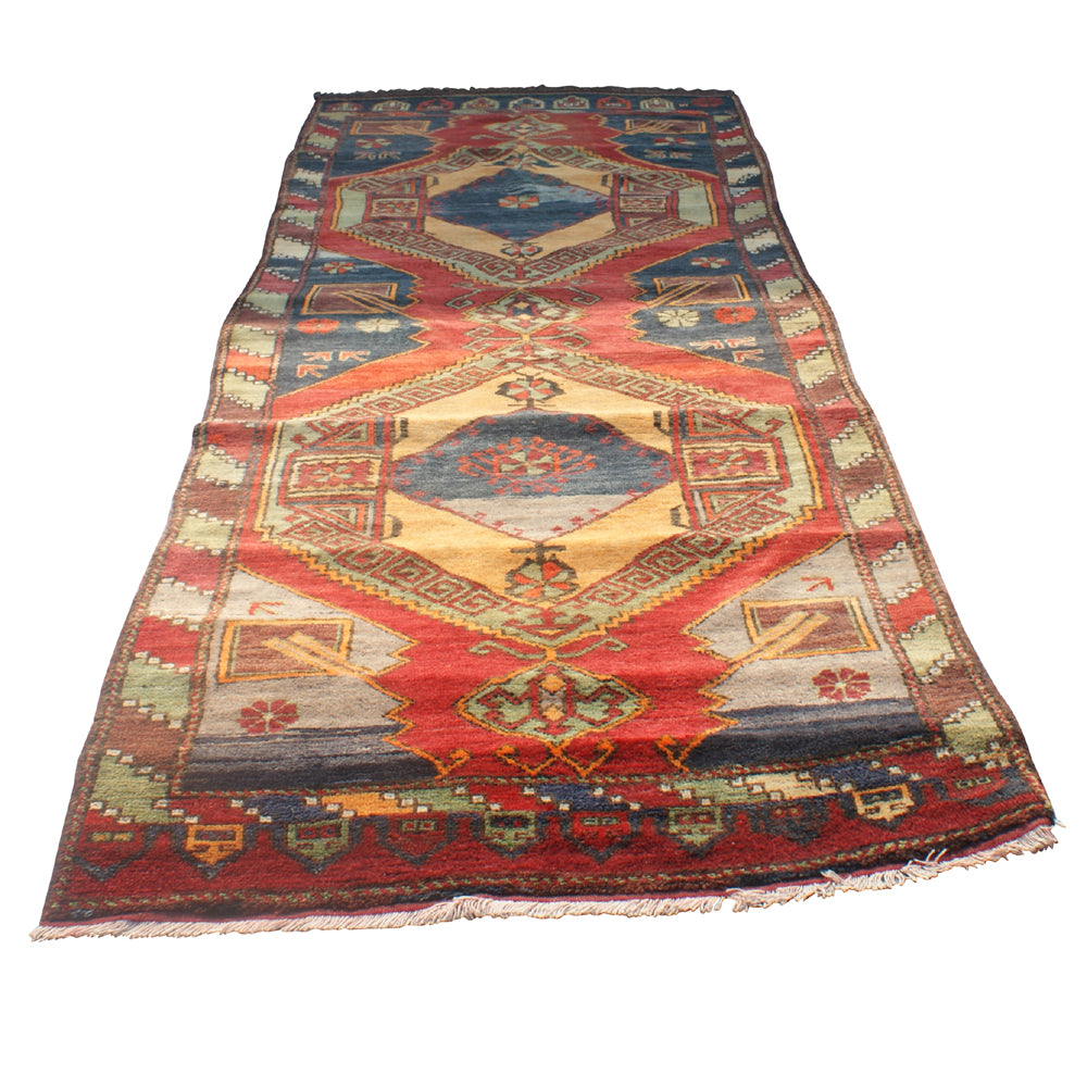 141″x51″ Vintage Genuine Hand Woven Oriental Rug Runner