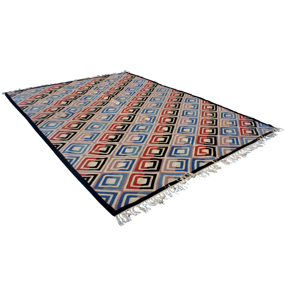 8ft x 11ft Modern Multicolor Diamond Design Rug