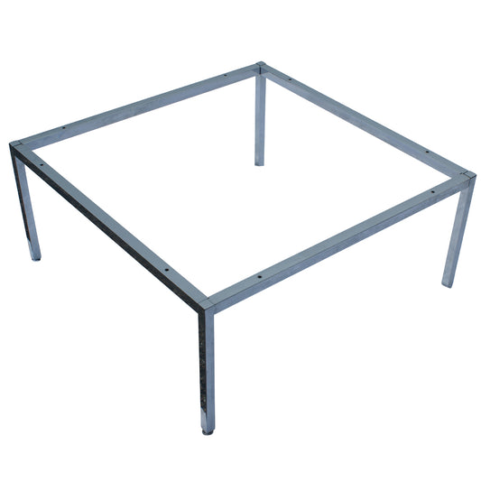 30″ Square Vintage Chrome Coffee Table Base