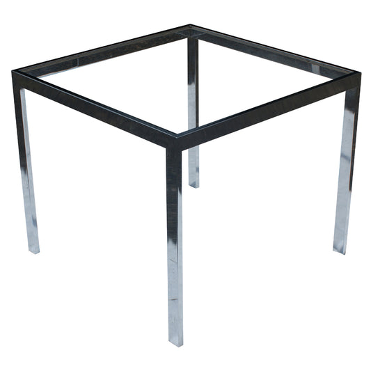 26″ Vintage Square Chrome Side End Table Base